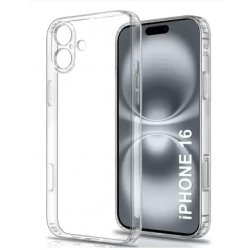 IPhone 16 Silicone Case Full Camera Protection Transperant