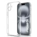 IPhone 16 Silicone Case Full Camera Protection Transperant