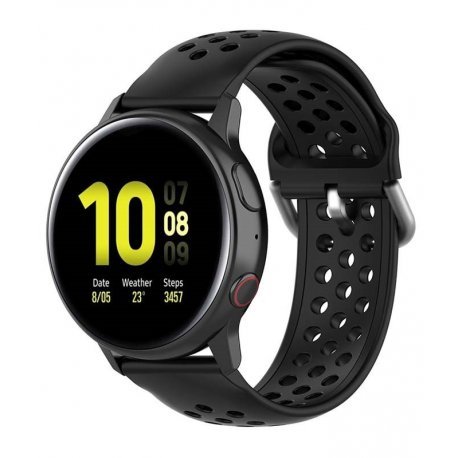 Samsung/Huawei/Xiaomi Watch Silicone Wrist Belt 22mm Black-Green
