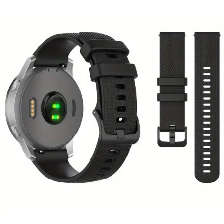 Samsung/Huawei/Xiaomi Watch Silicone Wrist Belt 22mm Black