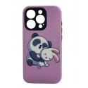 IPhone 15 Pro Panda Case Full Camera Protection Purple