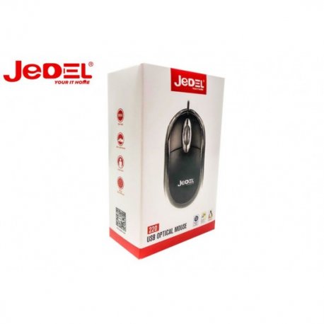 Jedel 220 Optical Wired Office Mouse Black