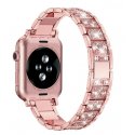 Apple Watch Glitter Metal Strap with Bling Diamond 42/44/45/49MM Pink