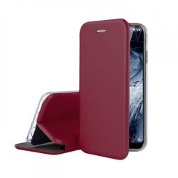 Xiaomi Redmi Note 14 5G Hard Magnet Book Case Burgundy
