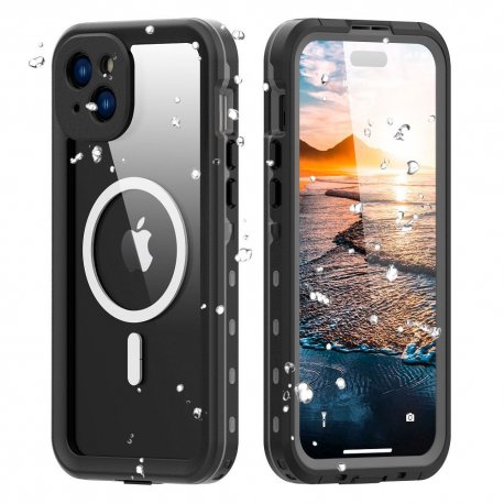 IPhone 15 Plus/14 Plus Shellbox Dot MagSafe Compatible Waterproof Case Black