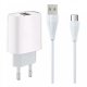 MBaccess Wall Charger Dual USB 2.1A Set With Type C Cable White