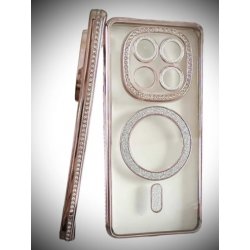 Xiaomi Redmi Note 14 Pro 4G Glitter Case Full Camera Protection With MagSafe Rosegold