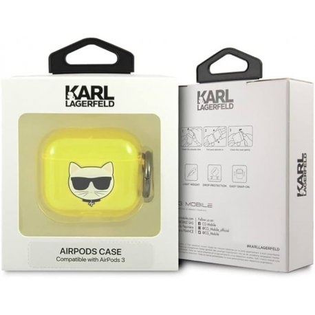 Apple AirPods Pro Karl Lagerfeld KLA3UCHF Silicone Case Yellow