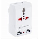 Alete Multi-Plug Power Travel Adapter 2 USB
