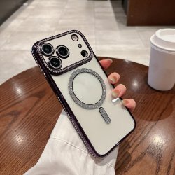 IPhone 17 Pro Glitter Case Full Camera Protection With MagSafe Black