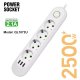 MBaccess 5 Position Power Socket with Switch 2 USB and 1 Type C 3M Cable Black