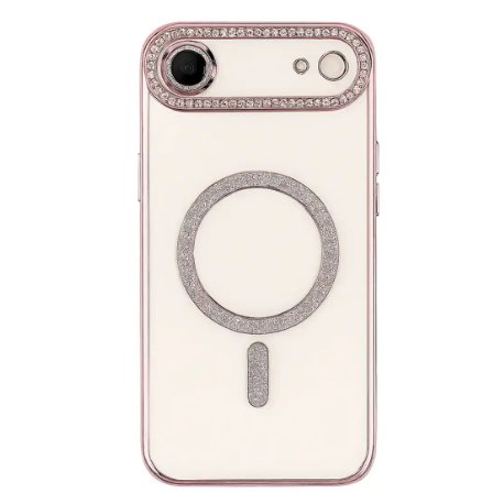 IPhone 17 Air Glitter Case Full Camera Protection With MagSafe Pink