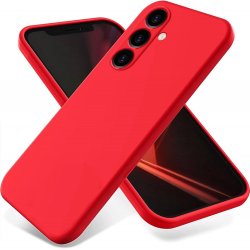 Samsung Galaxy S25 FE Silicone Case Full Camera Protection Red