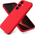 Samsung Galaxy S25 FE Silicone Case Full Camera Protection Red