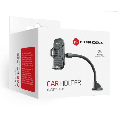 Forcell F-Grip Car Holder Carbon Bracket For Windshield/Dashboard Black
