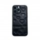 IPhone 13 Pro Max Leather Heart Case Black