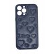 IPhone 13 Pro Max Leather Heart Case Blue