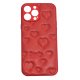 IPhone 13 Pro Max Leather Heart Case Red