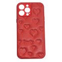IPhone 13 Pro Max Leather Heart Case Red