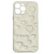 IPhone 13 Pro Max Leather Heart Case White