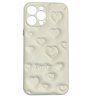 IPhone 13 Pro Max Leather Heart Case White