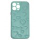 IPhone 13 Pro Max Leather Heart Case Mint