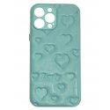 IPhone 13 Pro Max Leather Heart Case Mint