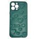 IPhone 13 Pro Max Leather Heart Case Dark Green