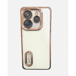 Xiaomi Redmi Note 14 5G Electroplating Plate Case Full Camera Protection Rosegold