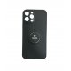 IPhone 13 Pro Max Silicone Case With Ring Full Camera Protection Black