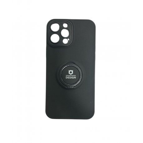 IPhone 13 Pro Max Silicone Case With Ring Full Camera Protection Black