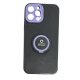 IPhone 13 Pro Max Silicone Case With Ring Full Camera Protection Black Lila