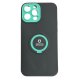 IPhone 13 Pro Max Silicone Case With Ring Full Camera Protection Black Mint