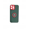 IPhone 13 Pro Max Silicone Case With Ring Full Camera Protection Green Red