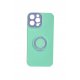 IPhone 13 Pro Max Silicone Case With Ring Full Camera Protection Mint Lila