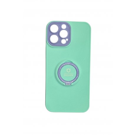 IPhone 13 Pro Max Silicone Case With Ring Full Camera Protection Mint Lila