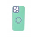 IPhone 13 Pro Max Silicone Case With Ring Full Camera Protection Mint Lila