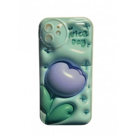 IPhone 12 Silicone Case Nice Day Mint