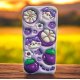IPhone 12 Silicone Case Cat Purple