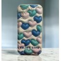 IPhone 12 Silicone Case Hearts Blue
