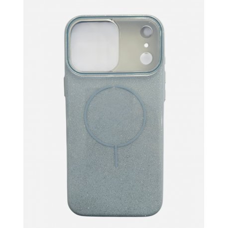 IPhone 17 Pro Glitter Case Full Camera Protection With MagSafe Light Blue