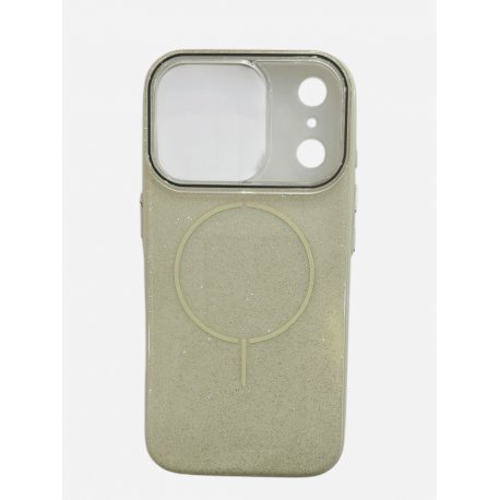 IPhone 17 Pro Glitter Case Full Camera Protection With MagSafe Gold