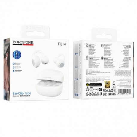 Borofone FQ14 Open Ear Bluetooth Wireless Headphones White