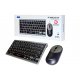 MBaccess A-1011B 2.4G Rechargeable Wireless/Bluetooth Keyboard Mouse Combo Black