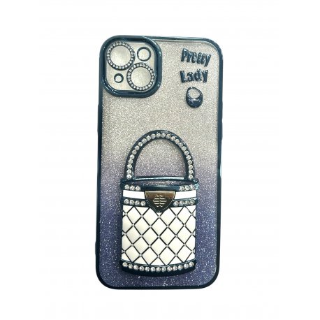 IPhone 15 Plus Glitter Bag Luxury Case Blue