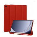 Samsung Galaxy Tab A11 Plus Book Case With Pencil Case Red