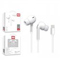 Earldom Wired Earphones E33 Lightning with Microphone 1.2M White