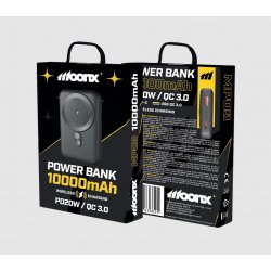 Moonx MP03 MagSafe Magnetic Power Bank PD 20W 1xUSB-C+1xUSB QC3.0 22.5W 10000mAh Black