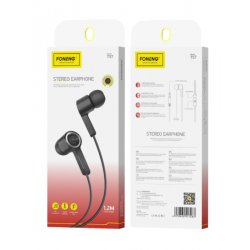 Foneng T57 Wired Earphones Jack 3.5mm With Microphone 1.2m Black