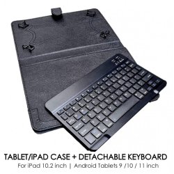 MBaccess K450 Tablet Case With Bluetooth Keyboard 10" Black